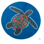 734: Aboriginal Turtle Floor Rug