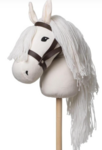 1628: Plush Hobby Horse - White