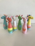 Wooden Unicorn Bowling Skittles