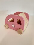 Pink Wooden Car