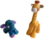 Giraffe and Elephant