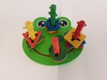 Wooden frog manipulative puzzle