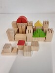 Wooden castle building blocks