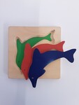 Wooden dolphin puzzle