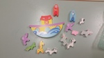 Wooden Noahs ark & animal blocks