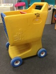 Yellow shopping trolley
