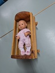 Wooden Dolls Cradle