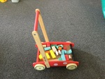 Wooden ladybug trolley & blocks