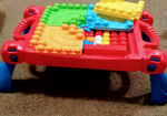 Mega bloks table and blocks