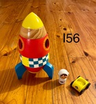 I56: Wooden Rocket with Astronaut and Rover