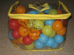 Bag of coloured balls
