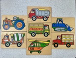 Set of 7 Wooden Transport Puzzles