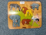 African Animal Peg Puzzle
