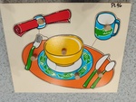 Wooden Plates & Cutlery Puzzle