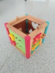 Multi-Sided Wooden Activity Cube