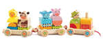 Farm animals wooden train