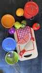 Pretend food and cooking set