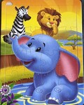 Jungle animals 16 piece frame puzzle