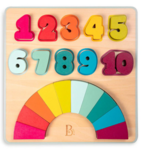 Numbers and colours 20 piece inset puzzle