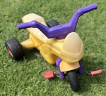 Trike with direct pedals - yellow and purple