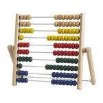 Wooden abacus with 10 rows of beads