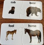 Baby animals set of thirty 2 piece puzzles