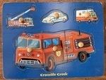 Emergency vehicles 6 piece peg puzzle