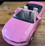 Barbie pink Mustang convertible car