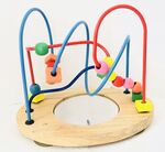 Bead maze with mirror