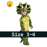 Triceratops dinosaur costume size 3-4 years
