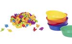 Dinosaur counters and sorting bowls