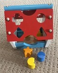 Wooden shape sorter house