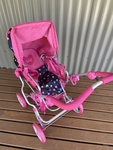 Doll stroller/pram with hood
