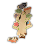 Wooden stacking and threading bundle