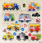 Transport 9 piece peg puzzle