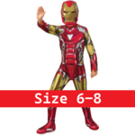 Marvel Iron Man costume size 6-8 years