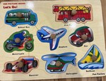 Transport 8 piece peg puzzle