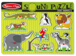 Zoo animals 8 piece peg puzzle with optional animal sounds