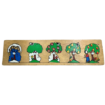 Apple trees 5 piece peg puzzle
