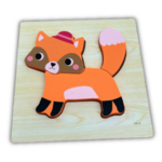 Fox 3 piece inset puzzle
