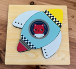 Rocket 4 piece inset puzzle