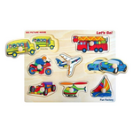 Vehicles 8 piece peg puzzle