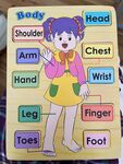 Body parts 10 pieces inset puzzle