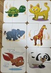 Animals six 2 piece puzzles