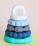 Silicone rings teething stacker
