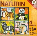 Four animal puzzles with various number of pieces