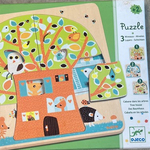 Three layer inset 12 piece puzzle