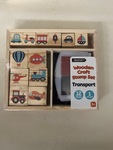 Wooden transport craft stamps set