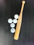 Baseball bat and balls