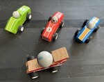 Wooden race cars